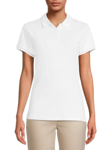 Wonder Nation Girls Shirts & Tops Wonder Nation Short Sleeve Polo Shirt