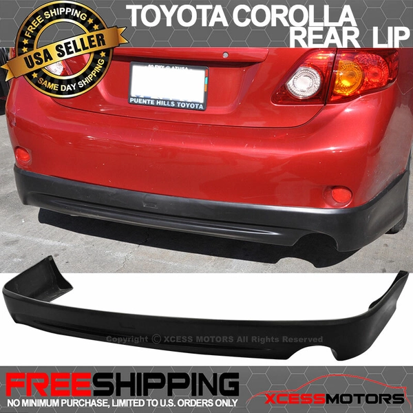 Fits 09-10 Toyota Corolla K Style Rear Bumper Lip Diffuser Splitter Unpainted PU