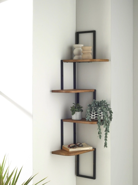 Wood Corner Wall Shelves