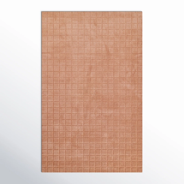 AllModern  Contour Hand Loomed Wool Geometric Blush Area Rug | AllModern