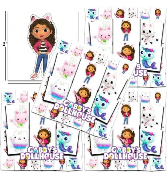 Gabby's Dollhouse Temporary Tattoos