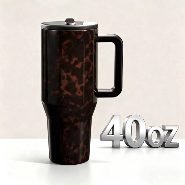 Tortoise Shell 40oz Traveler HandleStainless Steel Large Capacity.Thermos Cup Ergonomic DesignVacuum Insulated Leakproof WaterBottle Gifts for Women & Men. - Walmart.com