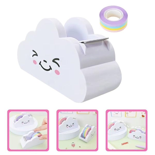 Cloud Shaped Tape Dispenser Rainbow Color Packing Tape Cutter Stationery Adhesive Machine Supplies Desktop Tape Holder Students - AliExpress 13