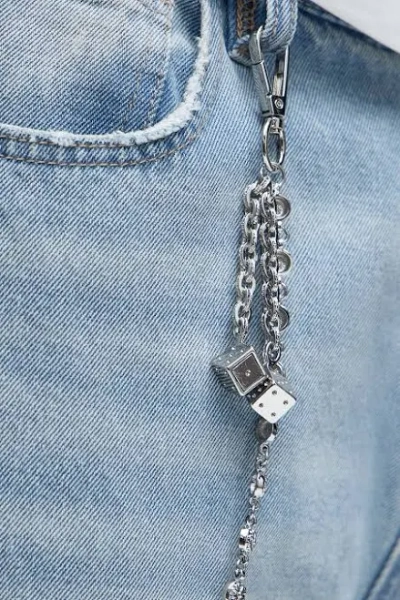Fashion Nova Men's Hempstead Beaded Pants Chain