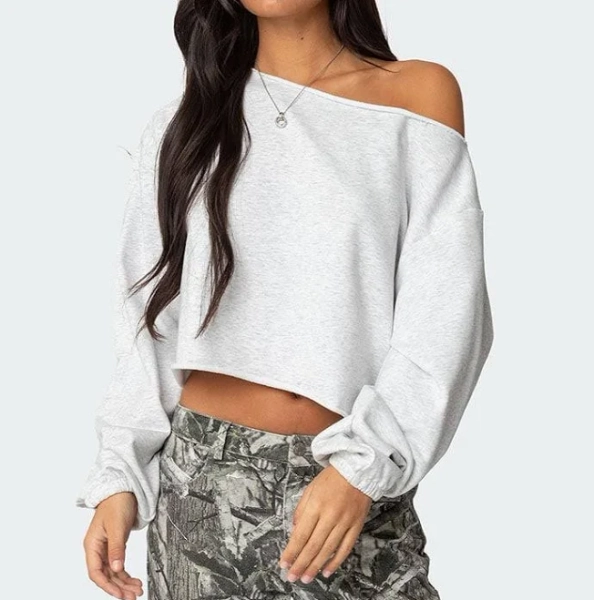 Edikted Women's Aveline Off Shoulder Sweatshirt