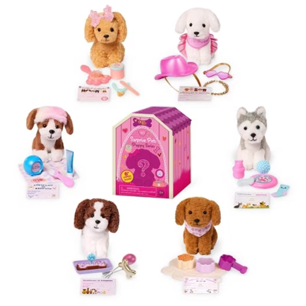 Our Generation Surprise Pets Puppy Series - 1 of 6 Collectible Mystery Boxes Accessories for 18" Dolls: Fits 18-Inch Size Dolls