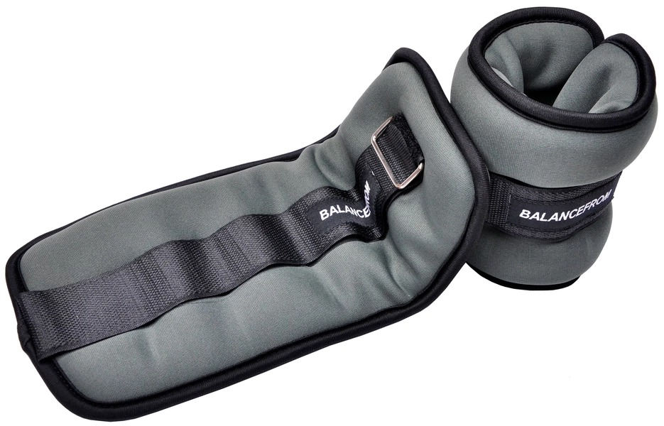 BalanceFrom Fully Adjustable Ankle Wrist Arm Leg Weights, 3 lbs Pair - Walmart.com