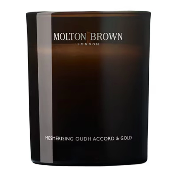 Molton Brown Mesmerising Oudh Accord &amp; Gold Signature Scented Single Wick Candle 190g