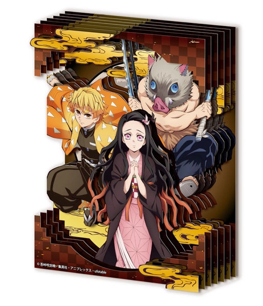 Paper Shadow Art Mini Anime "Demon Slayer: Kimetsu no Yaiba" SA-M81 Nezuko Kamado & Zenitsu Agatsuma & Inosuke Hashibira(Pre-order)