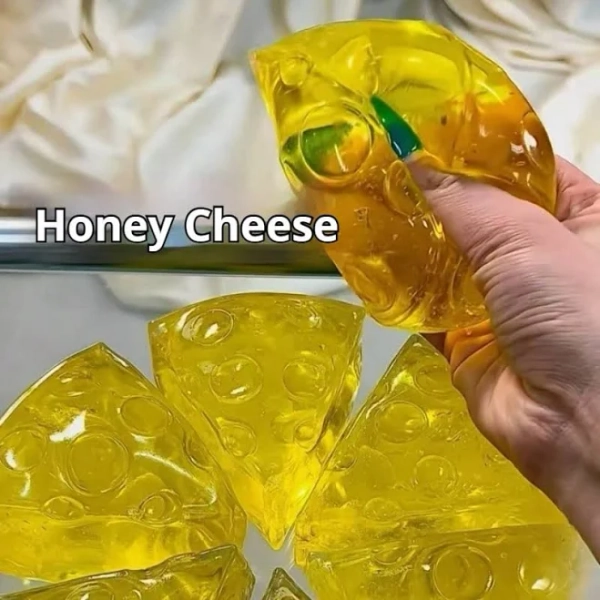 1pc Honey Cheese Squishy Toy - Stress Relief Toy - Soft Toy - Squishy Toy - Fidget Toy - Stitch Toys - Travel Toys - Classroom Fidget Toys - Mini Bath