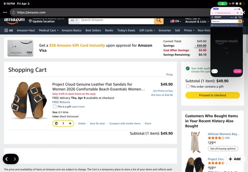 Amazon.com project cloud sandals