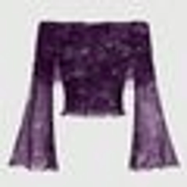 Women's Vintage Floral Print Off Shoulder Bell Sleeve Top, Spring Autumn