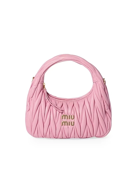 Wander Matelassé Nappa Leather Hobo Bag