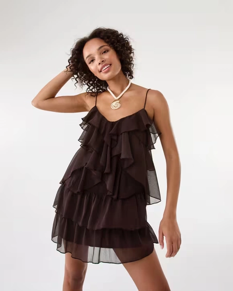 Chiffon Layered Mini Dress Size 12