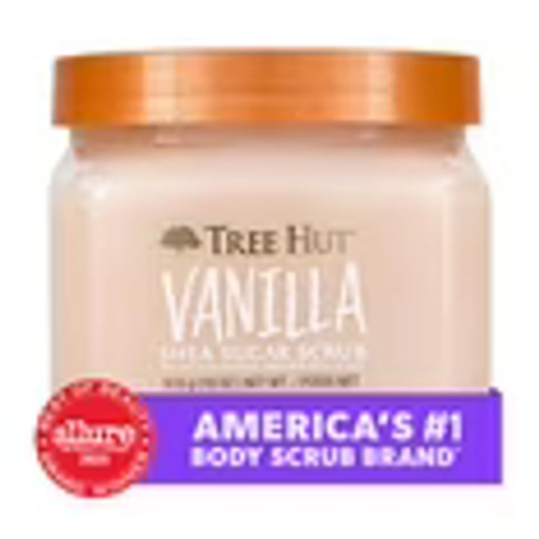 Tree Hut Vanilla Shea Butter Sugar Body Scrub, 18 oz