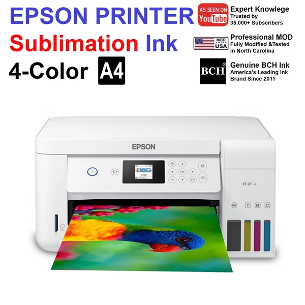 Epson EcoTank ST-C2100 Sublimation Printer Bundle – Converted, Filled &amp; Ready