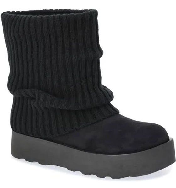No Boundaries Women's Foldover Faux Fur Boots