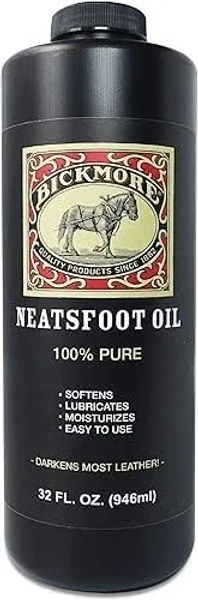 Bickmore 100% Pure Neatsfoot Oil 8 Oz - Leather Conditioner And Wood