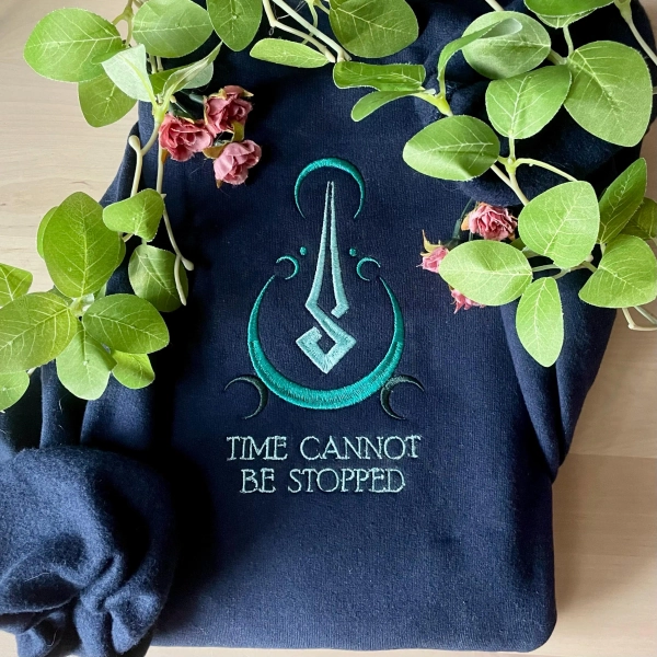 Hades 2 Melinoë Embroidered Sweatshirt — Subtle Gaming Merch — Cozy Gamer Gift