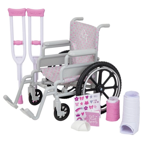 Buy Designafriend Dolls Wheelchair and Crutches Playset | Doll accessories | Argos
