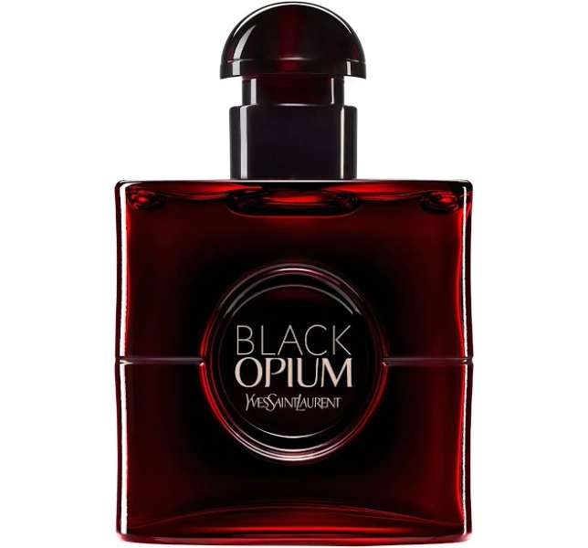Yves Saint Laurent Black Opium Eau de Parfum Over Red