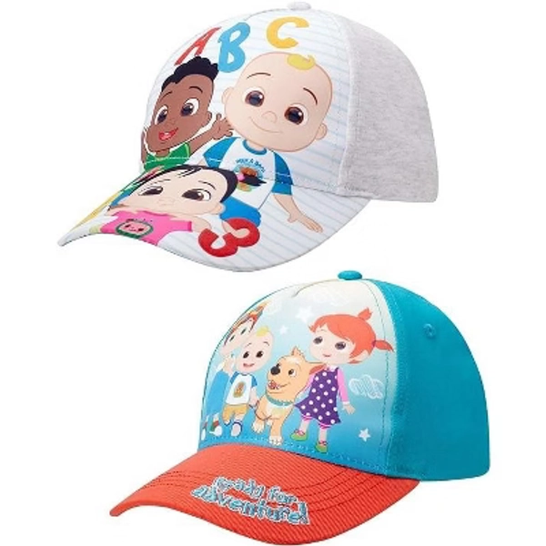 CoComelon Boys 2 Pack Baseball Hat, Kids Cap