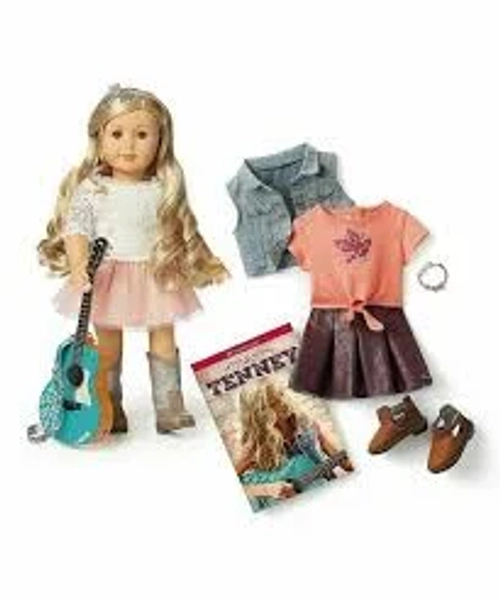 American Girl CC TENNEY 18" DOLL & ACCESSORY SET Blond Hair NEW Clothes Guitar