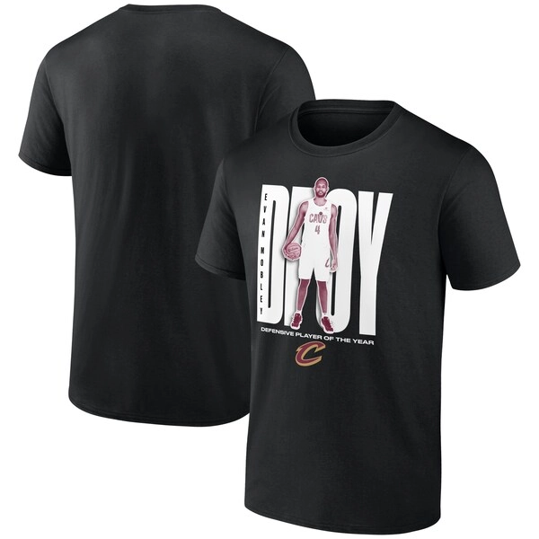 Men's Cleveland Cavaliers Evan Mobley Black 2025 NBA Defensive Player of the Year T-Shirt