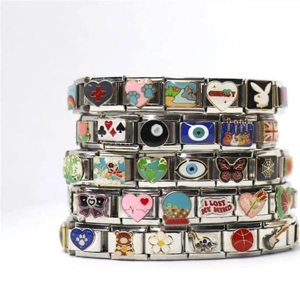 Italian Silver Evil Eye Charm Bracelet