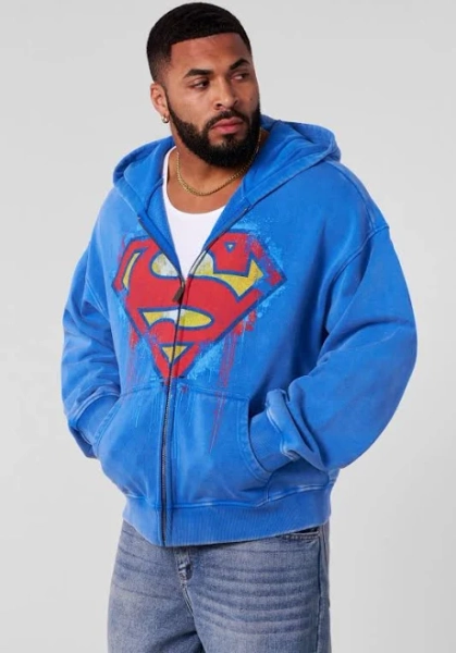 YoungLA Men's Superman Drip Zip-Ups