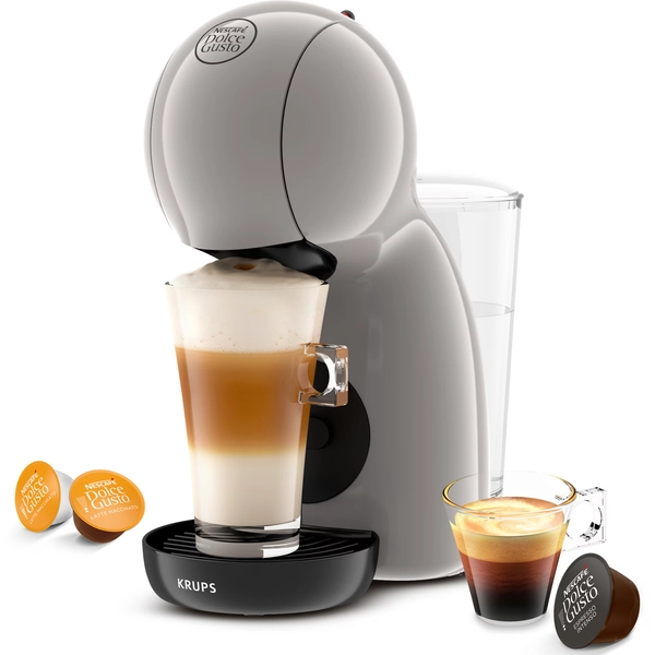 Espressor KRUPS cu capsule NESCAFÉ® Dolce Gusto® Piccolo XS KP1A3AF0, 1600 W, 15 bari, rezervor apa 0.8L, peste 30 de bauturi calde sau reci, functie Hot & Cold, functie Eco, crem