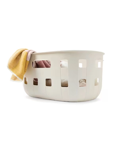 50L Trellis Laundry Basket - Beige - Beige - One Size