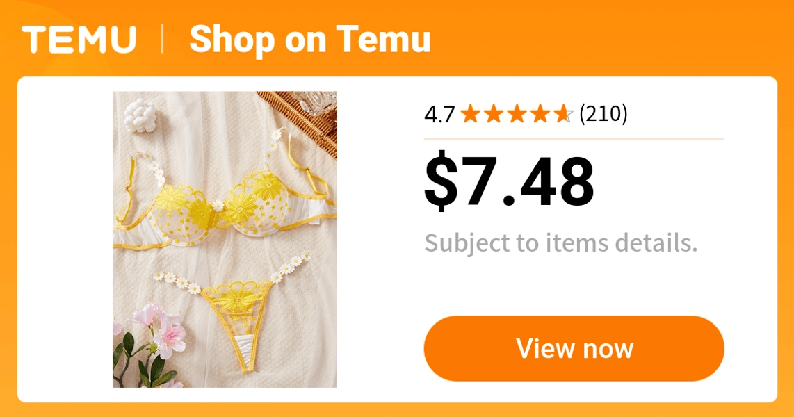 ladies   daisy lace bra set | temu Temu