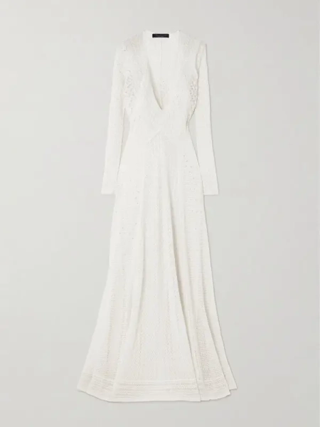 Embellished Crocheted Gown