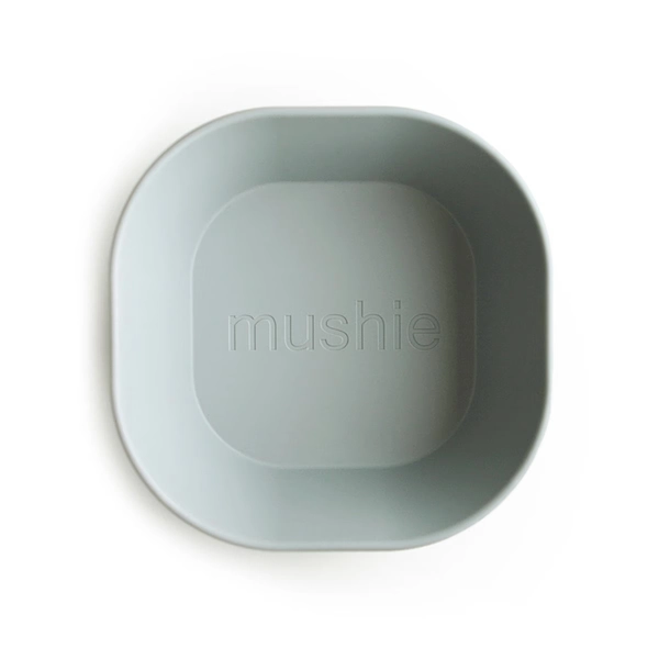 Mushie Square Dinner Bowl 2pc - Sage