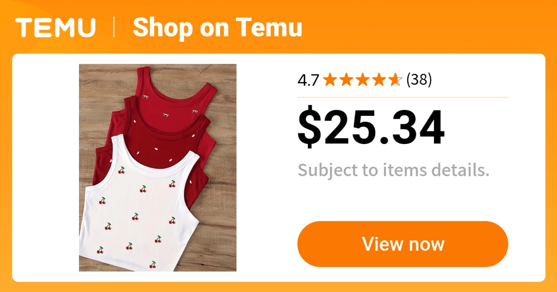 womens cherry bow heart embroidered cropped tank top graphic - Temu