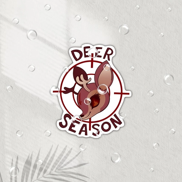 Hell Hotel Lucifer'S Deer Season Mug Sticker, Waterproof And Long-Lasting Car Decal, Ideal for Vehicle Doors, Windows, Laptops, And Trunks - Sturdy Adhesive Bumper Decal