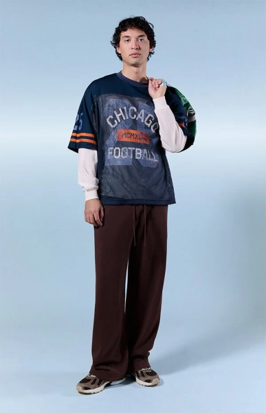 Brown Fleece Extreme Baggy Sweatpants