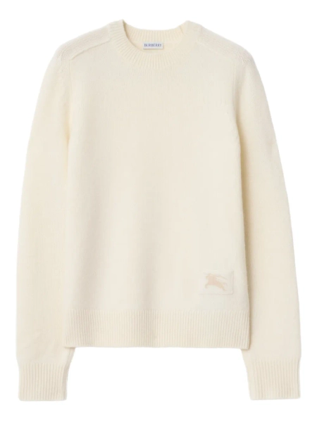 Burberry elbow-patch equestrian-knight Sweater | Neutrals | FARFETCH