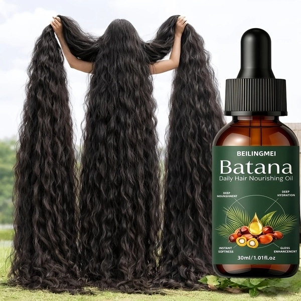 Batana Hair Care Essential Oil, Light Texture for Quick Absorption, Long-Lasting Fragrance, Transforms Dry Frizzy Hair Into Smooth Shiny Locks, Wonderful Choice for Hair Care