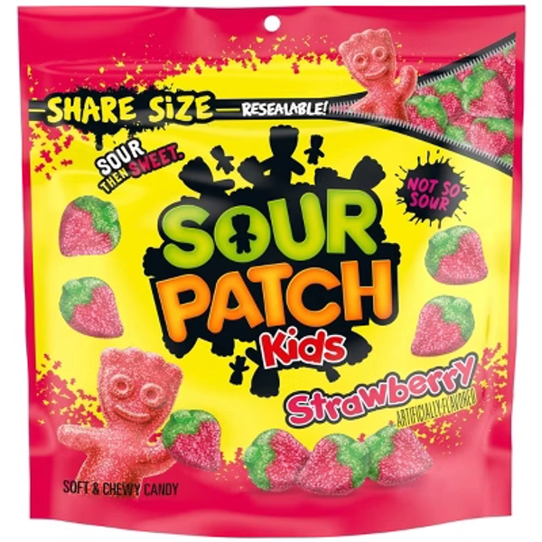 SOUR PATCH KIDS Strawberry Soft & Chewy Gummy Candy Share Size - 12oz