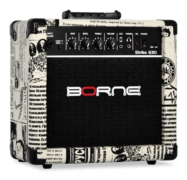 Cubo Amplificador Borne Strike G30 Guitarra 15w Jornal