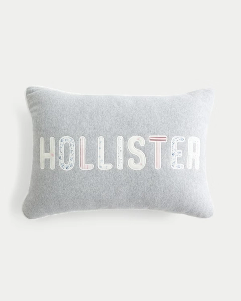 Hollister x Target Patchwork Logo Graphic Lumbar Bed Pillow