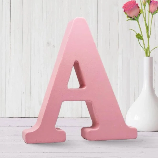 6 Inch Pink Wood Letters Unfinished Wooden Letters For Wall Maga