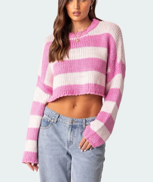Edikted Women's Ozzy Cropped Knitted Sweater