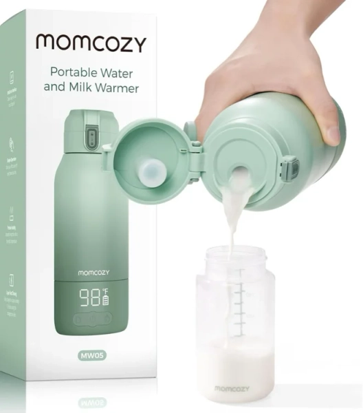 Amazon.com : Momcozy Portable Bottle Warmer for Travel – Dual Heating Modes for Breast Milk & Water, Portable Milk Warmer with Fast Heating & Long Battery Life, 17 Ounces Large Capacity to Meet Your All-Day Needs : Baby