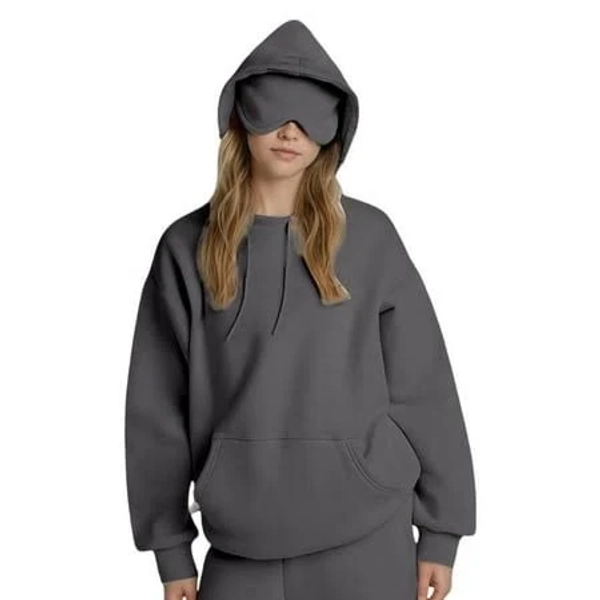 Women's Casual Built-In Eye Mask Hoodie