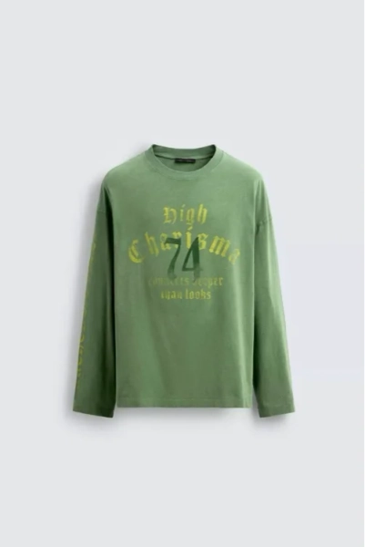 Washed Text T-Shirt