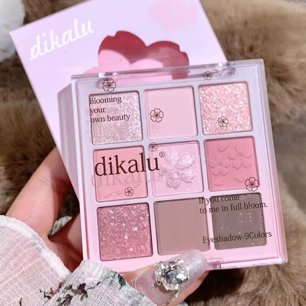 DIKALU 9-Color Sakura Eyeshadow Palette Glitter Matte Low Saturation Pink Brown Nude Makeup Shimmer Eye Pigments Long Lasting - AliExpress 