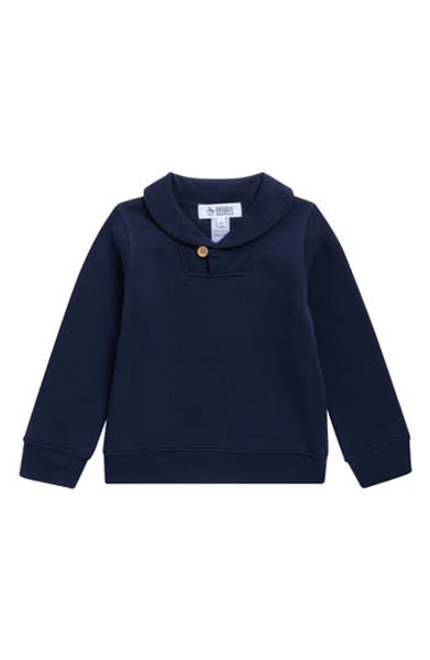 Original Penguin Kids' Fleece Shawl Collar Sweater in Dress Blue at Nordstrom Rack, Size 4